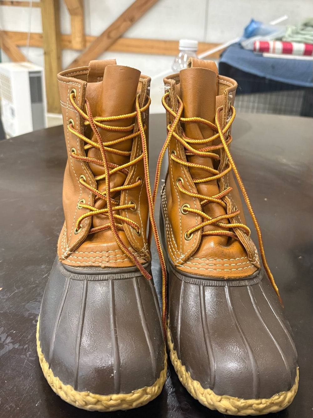 Bean Boots Two-Tone Duck Boots in Brown and Tan LL Bean